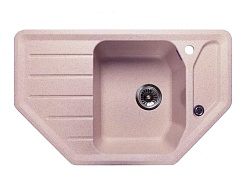 Granfest Мойка кухонная Corner GF-C800E Розовый угловая – фотография-1